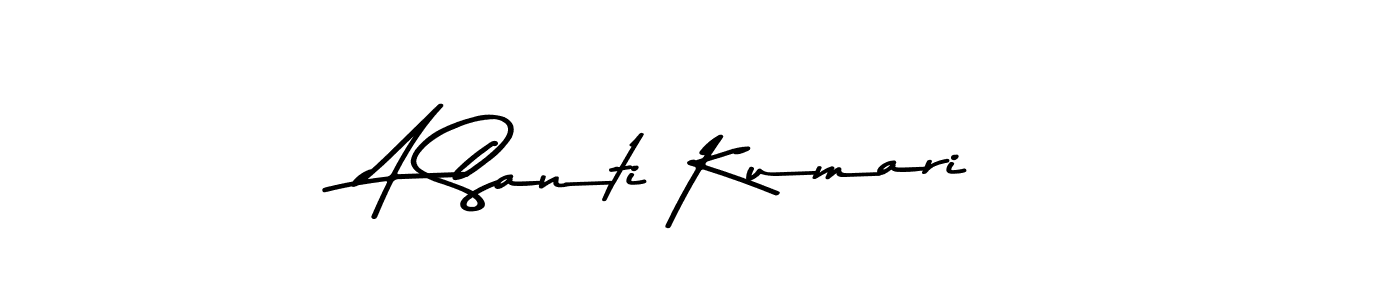 Create a beautiful signature design for name A Santi Kumari. With this signature (Asem Kandis PERSONAL USE) fonts, you can make a handwritten signature for free. A Santi Kumari signature style 9 images and pictures png