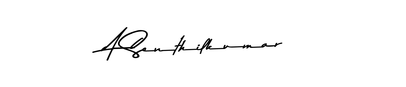 How to make A Senthilkumar name signature. Use Asem Kandis PERSONAL USE style for creating short signs online. This is the latest handwritten sign. A Senthilkumar signature style 9 images and pictures png