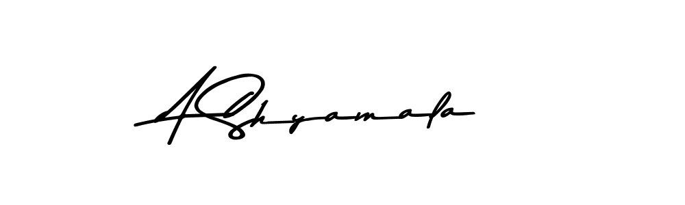 if you are searching for the best signature style for your name A Shyamala. so please give up your signature search. here we have designed multiple signature styles  using Asem Kandis PERSONAL USE. A Shyamala signature style 9 images and pictures png