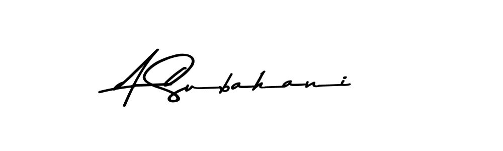 How to Draw A Subahani signature style? Asem Kandis PERSONAL USE is a latest design signature styles for name A Subahani. A Subahani signature style 9 images and pictures png