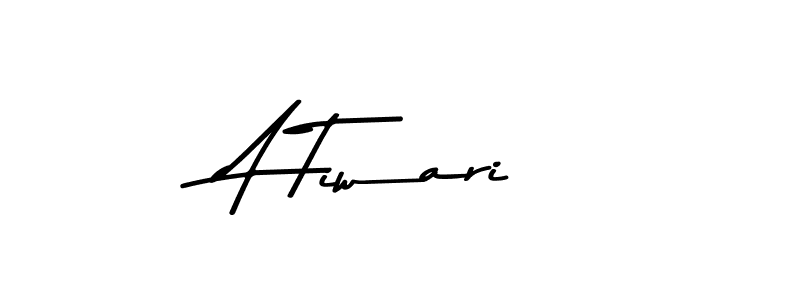 How to make A Tiwari name signature. Use Asem Kandis PERSONAL USE style for creating short signs online. This is the latest handwritten sign. A Tiwari signature style 9 images and pictures png