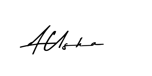 Create a beautiful signature design for name A Usha. With this signature (Asem Kandis PERSONAL USE) fonts, you can make a handwritten signature for free. A Usha signature style 9 images and pictures png