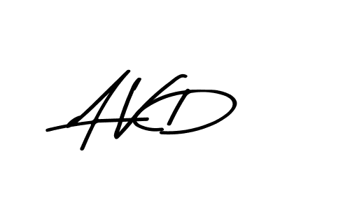 Also we have A V D name is the best signature style. Create professional handwritten signature collection using Asem Kandis PERSONAL USE autograph style. A V D signature style 9 images and pictures png