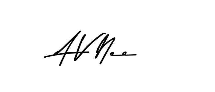 You should practise on your own different ways (Asem Kandis PERSONAL USE) to write your name (A V Nee) in signature. don't let someone else do it for you. A V Nee signature style 9 images and pictures png