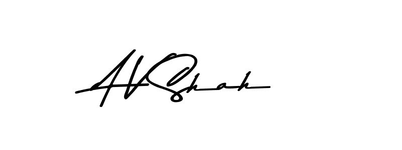 You should practise on your own different ways (Asem Kandis PERSONAL USE) to write your name (A V Shah) in signature. don't let someone else do it for you. A V Shah signature style 9 images and pictures png