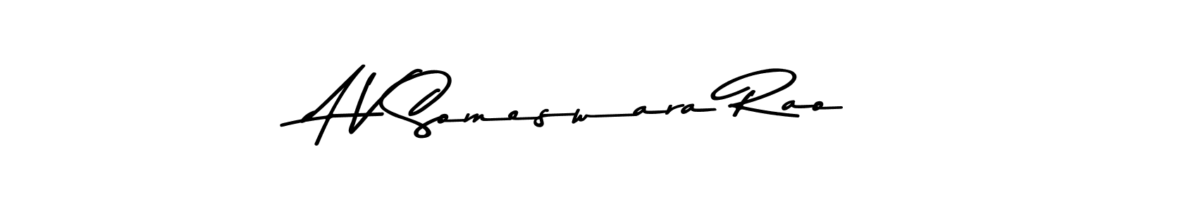 This is the best signature style for the A V Someswara Rao name. Also you like these signature font (Asem Kandis PERSONAL USE). Mix name signature. A V Someswara Rao signature style 9 images and pictures png