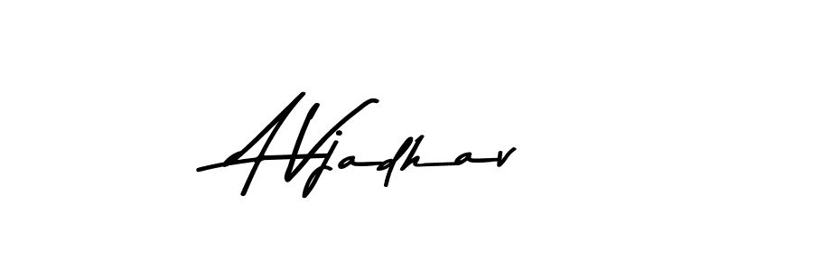 The best way (Asem Kandis PERSONAL USE) to make a short signature is to pick only two or three words in your name. The name A Vjadhav include a total of six letters. For converting this name. A Vjadhav signature style 9 images and pictures png