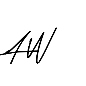 Design your own signature with our free online signature maker. With this signature software, you can create a handwritten (Asem Kandis PERSONAL USE) signature for name A W. A W signature style 9 images and pictures png