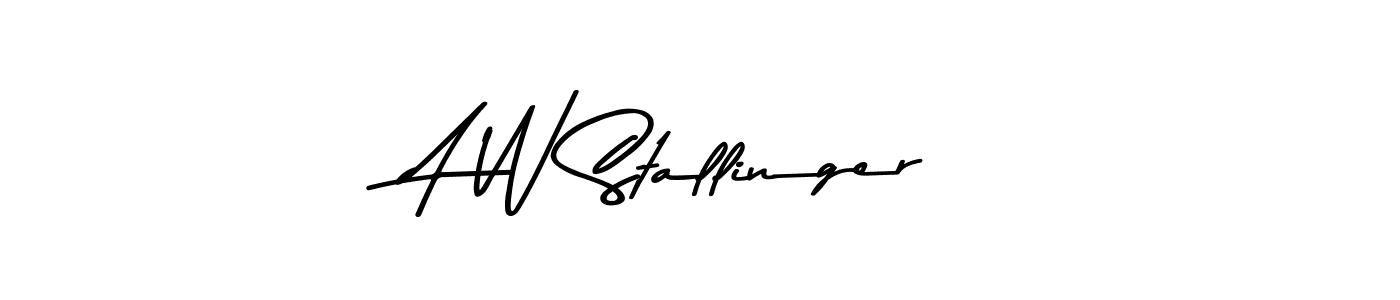 Make a beautiful signature design for name A W Stallinger. With this signature (Asem Kandis PERSONAL USE) style, you can create a handwritten signature for free. A W Stallinger signature style 9 images and pictures png