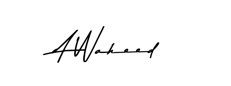 Also You can easily find your signature by using the search form. We will create A Waheed name handwritten signature images for you free of cost using Asem Kandis PERSONAL USE sign style. A Waheed signature style 9 images and pictures png