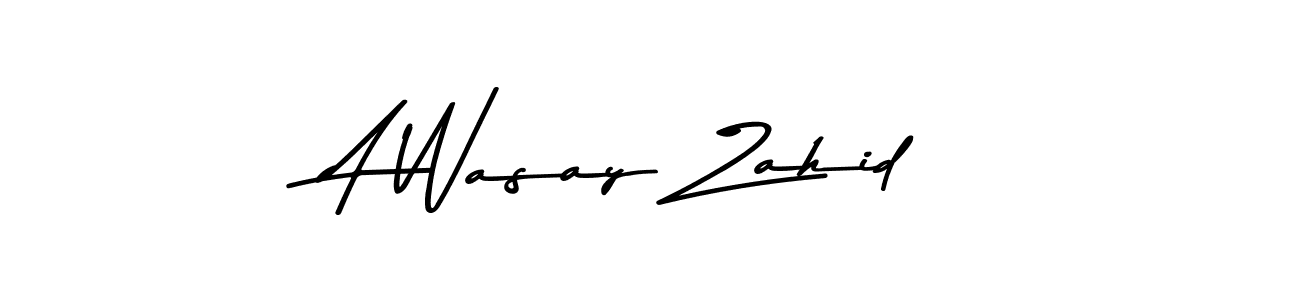 Make a beautiful signature design for name A Wasay Zahid. With this signature (Asem Kandis PERSONAL USE) style, you can create a handwritten signature for free. A Wasay Zahid signature style 9 images and pictures png