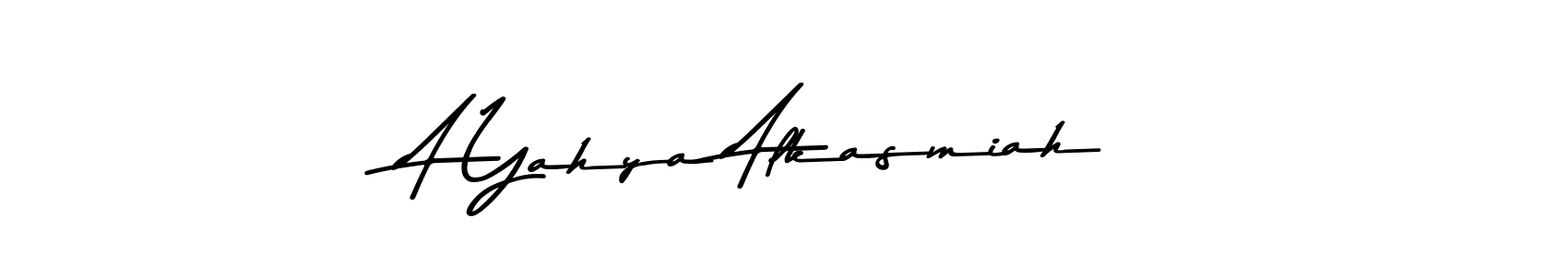 Also You can easily find your signature by using the search form. We will create A Yahya Alkasmiah name handwritten signature images for you free of cost using Asem Kandis PERSONAL USE sign style. A Yahya Alkasmiah signature style 9 images and pictures png