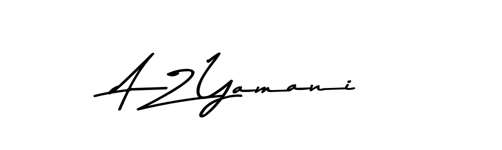 How to make A Z Yamani name signature. Use Asem Kandis PERSONAL USE style for creating short signs online. This is the latest handwritten sign. A Z Yamani signature style 9 images and pictures png