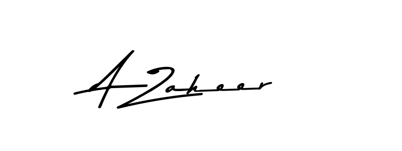 How to make A Zaheer name signature. Use Asem Kandis PERSONAL USE style for creating short signs online. This is the latest handwritten sign. A Zaheer signature style 9 images and pictures png