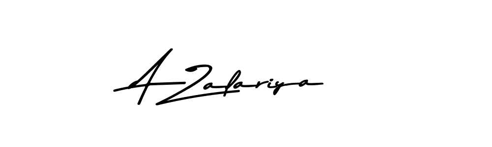 Create a beautiful signature design for name A Zalariya. With this signature (Asem Kandis PERSONAL USE) fonts, you can make a handwritten signature for free. A Zalariya signature style 9 images and pictures png