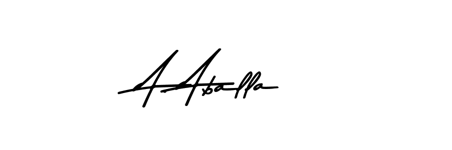 Make a beautiful signature design for name A. Aballa. With this signature (Asem Kandis PERSONAL USE) style, you can create a handwritten signature for free. A. Aballa signature style 9 images and pictures png