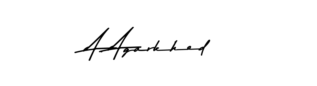 You should practise on your own different ways (Asem Kandis PERSONAL USE) to write your name (A. Agarkhed) in signature. don't let someone else do it for you. A. Agarkhed signature style 9 images and pictures png