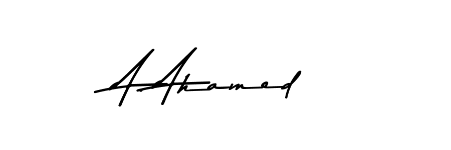 Also You can easily find your signature by using the search form. We will create A. Ahamed name handwritten signature images for you free of cost using Asem Kandis PERSONAL USE sign style. A. Ahamed signature style 9 images and pictures png