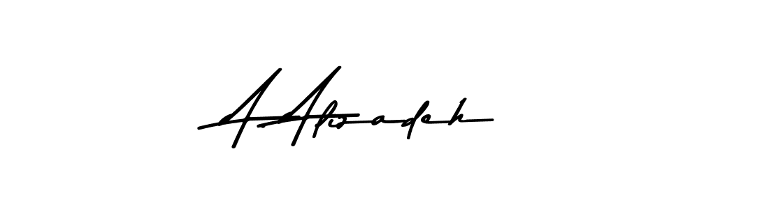 Use a signature maker to create a handwritten signature online. With this signature software, you can design (Asem Kandis PERSONAL USE) your own signature for name A. Alizadeh. A. Alizadeh signature style 9 images and pictures png