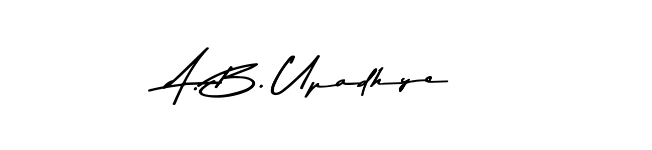 Make a beautiful signature design for name A. B. Upadhye. With this signature (Asem Kandis PERSONAL USE) style, you can create a handwritten signature for free. A. B. Upadhye signature style 9 images and pictures png