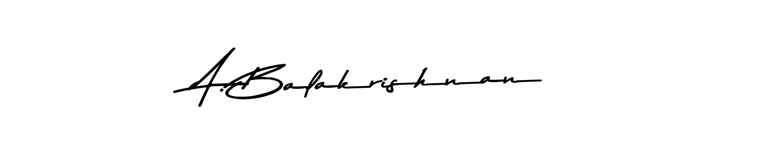 Design your own signature with our free online signature maker. With this signature software, you can create a handwritten (Asem Kandis PERSONAL USE) signature for name A. Balakrishnan. A. Balakrishnan signature style 9 images and pictures png