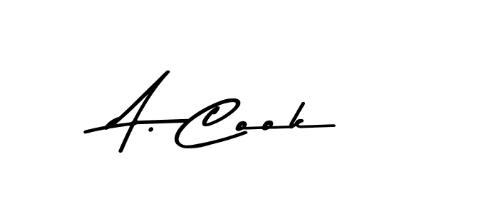 This is the best signature style for the A. Cook name. Also you like these signature font (Asem Kandis PERSONAL USE). Mix name signature. A. Cook signature style 9 images and pictures png