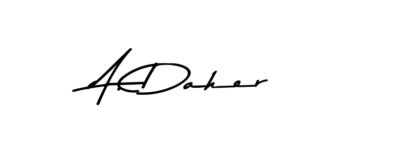 Also You can easily find your signature by using the search form. We will create A. Daher name handwritten signature images for you free of cost using Asem Kandis PERSONAL USE sign style. A. Daher signature style 9 images and pictures png