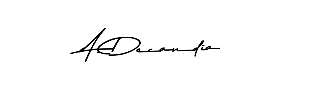 Use a signature maker to create a handwritten signature online. With this signature software, you can design (Asem Kandis PERSONAL USE) your own signature for name A. Decandia. A. Decandia signature style 9 images and pictures png