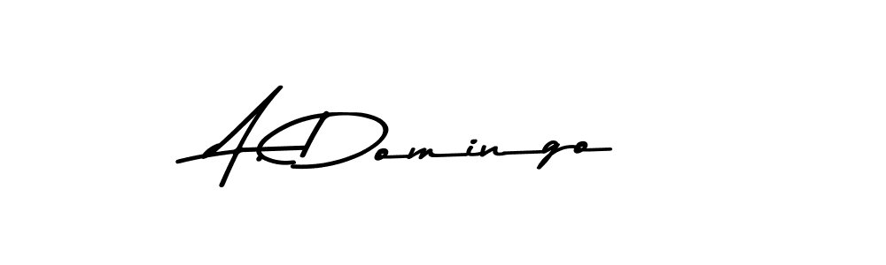 How to make A. Domingo name signature. Use Asem Kandis PERSONAL USE style for creating short signs online. This is the latest handwritten sign. A. Domingo signature style 9 images and pictures png