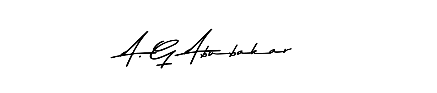 Also You can easily find your signature by using the search form. We will create A. G. Abubakar name handwritten signature images for you free of cost using Asem Kandis PERSONAL USE sign style. A. G. Abubakar signature style 9 images and pictures png