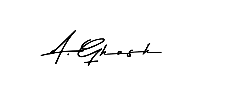 Create a beautiful signature design for name A. Ghosh. With this signature (Asem Kandis PERSONAL USE) fonts, you can make a handwritten signature for free. A. Ghosh signature style 9 images and pictures png