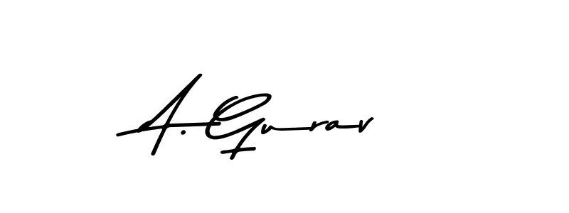 This is the best signature style for the A. Gurav name. Also you like these signature font (Asem Kandis PERSONAL USE). Mix name signature. A. Gurav signature style 9 images and pictures png