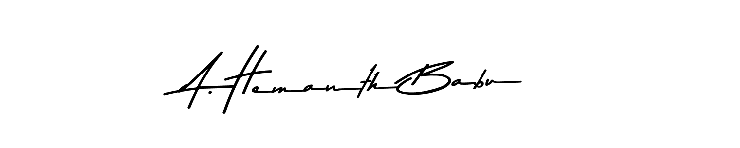 Make a beautiful signature design for name A. Hemanth Babu. With this signature (Asem Kandis PERSONAL USE) style, you can create a handwritten signature for free. A. Hemanth Babu signature style 9 images and pictures png