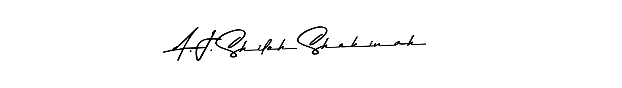 The best way (Asem Kandis PERSONAL USE) to make a short signature is to pick only two or three words in your name. The name A. J. Shiloh Shekinah include a total of six letters. For converting this name. A. J. Shiloh Shekinah signature style 9 images and pictures png