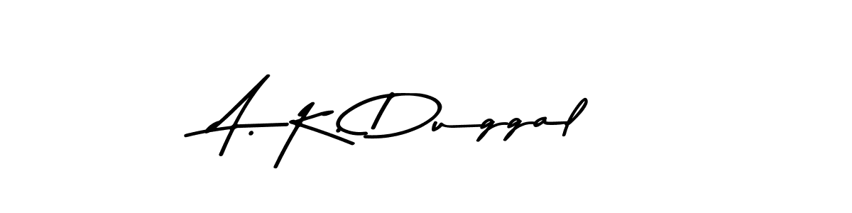 The best way (Asem Kandis PERSONAL USE) to make a short signature is to pick only two or three words in your name. The name A. K. Duggal include a total of six letters. For converting this name. A. K. Duggal signature style 9 images and pictures png