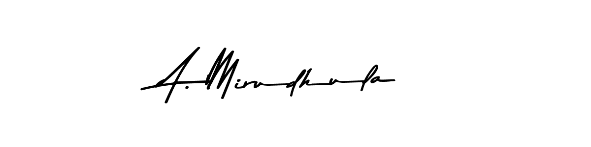 The best way (Asem Kandis PERSONAL USE) to make a short signature is to pick only two or three words in your name. The name A. Mirudhula include a total of six letters. For converting this name. A. Mirudhula signature style 9 images and pictures png