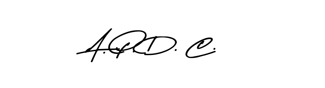 This is the best signature style for the A. P. D. C. name. Also you like these signature font (Asem Kandis PERSONAL USE). Mix name signature. A. P. D. C. signature style 9 images and pictures png