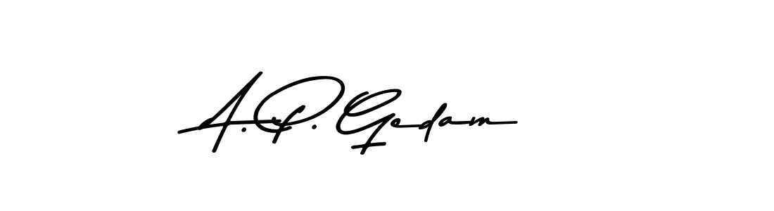 A. P. Gedam stylish signature style. Best Handwritten Sign (Asem Kandis PERSONAL USE) for my name. Handwritten Signature Collection Ideas for my name A. P. Gedam. A. P. Gedam signature style 9 images and pictures png