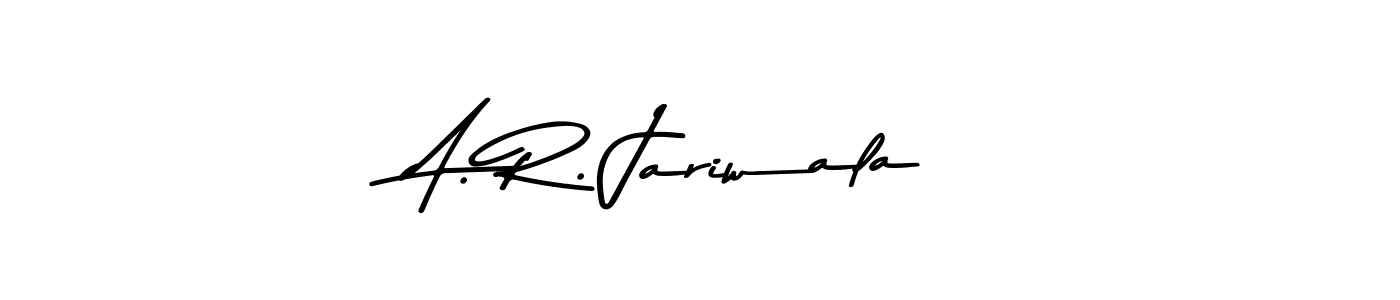 Create a beautiful signature design for name A. R. Jariwala. With this signature (Asem Kandis PERSONAL USE) fonts, you can make a handwritten signature for free. A. R. Jariwala signature style 9 images and pictures png