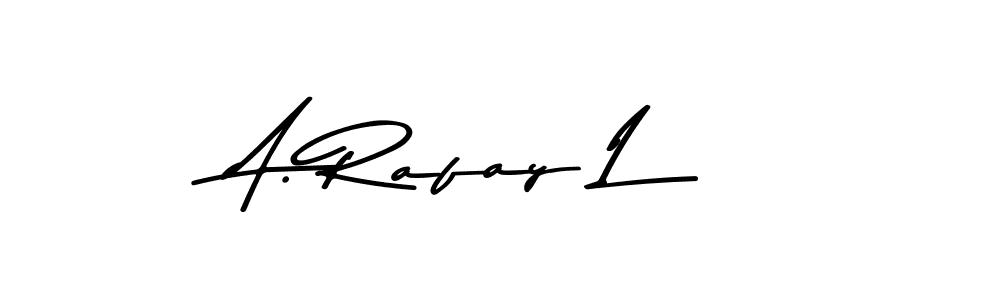 This is the best signature style for the A. Rafay L name. Also you like these signature font (Asem Kandis PERSONAL USE). Mix name signature. A. Rafay L signature style 9 images and pictures png