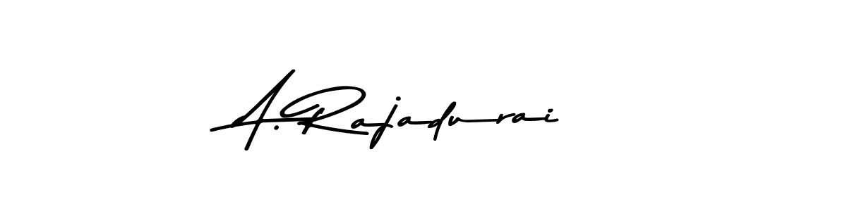 The best way (Asem Kandis PERSONAL USE) to make a short signature is to pick only two or three words in your name. The name A. Rajadurai include a total of six letters. For converting this name. A. Rajadurai signature style 9 images and pictures png