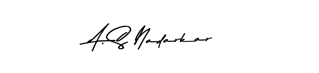 if you are searching for the best signature style for your name A. S Nadarkar. so please give up your signature search. here we have designed multiple signature styles  using Asem Kandis PERSONAL USE. A. S Nadarkar signature style 9 images and pictures png