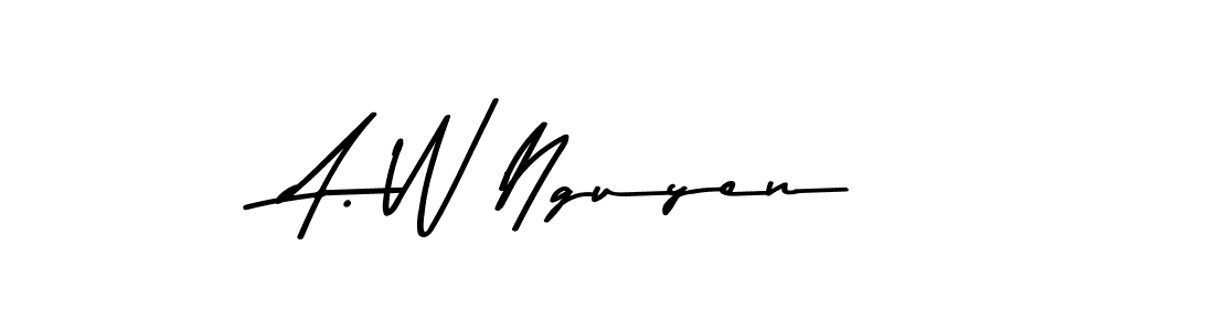 Design your own signature with our free online signature maker. With this signature software, you can create a handwritten (Asem Kandis PERSONAL USE) signature for name A. W Nguyen. A. W Nguyen signature style 9 images and pictures png