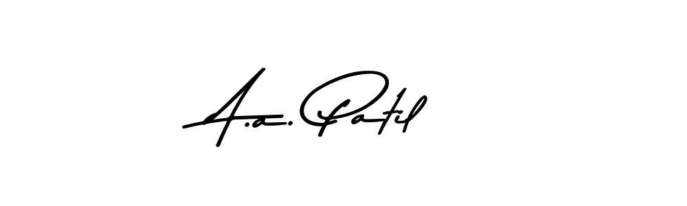 Make a beautiful signature design for name A.a. Patil. With this signature (Asem Kandis PERSONAL USE) style, you can create a handwritten signature for free. A.a. Patil signature style 9 images and pictures png