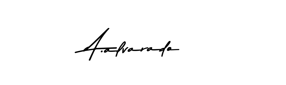 How to make A.alvarado name signature. Use Asem Kandis PERSONAL USE style for creating short signs online. This is the latest handwritten sign. A.alvarado signature style 9 images and pictures png