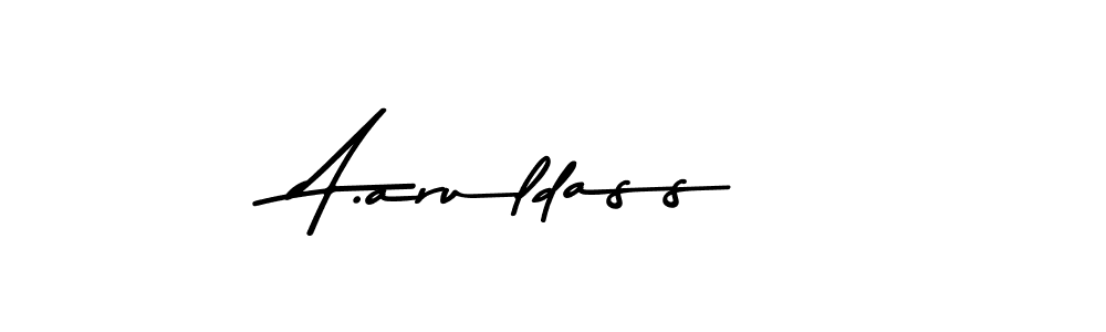 How to make A.aruldass name signature. Use Asem Kandis PERSONAL USE style for creating short signs online. This is the latest handwritten sign. A.aruldass signature style 9 images and pictures png