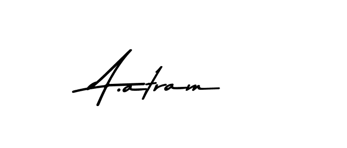 Make a beautiful signature design for name A.atram. With this signature (Asem Kandis PERSONAL USE) style, you can create a handwritten signature for free. A.atram signature style 9 images and pictures png