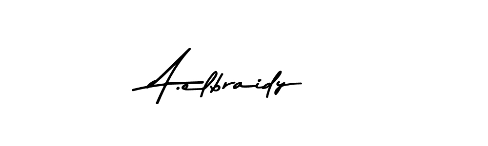 This is the best signature style for the A.elbraidy name. Also you like these signature font (Asem Kandis PERSONAL USE). Mix name signature. A.elbraidy signature style 9 images and pictures png