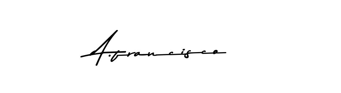 Create a beautiful signature design for name A.francisco. With this signature (Asem Kandis PERSONAL USE) fonts, you can make a handwritten signature for free. A.francisco signature style 9 images and pictures png