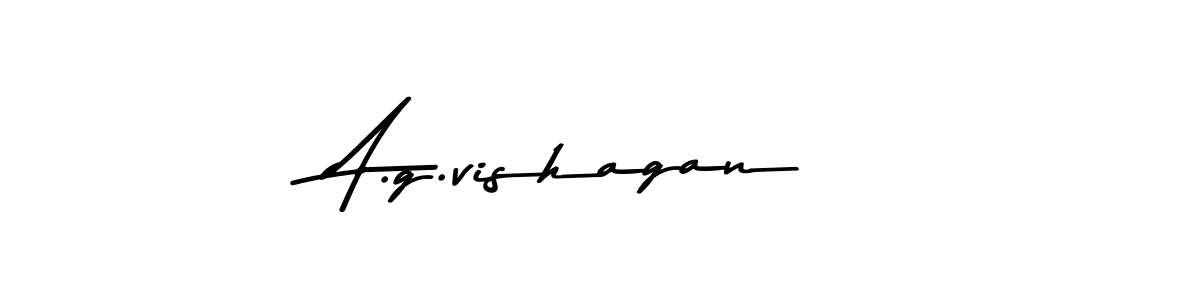 Also You can easily find your signature by using the search form. We will create A.g.vishagan name handwritten signature images for you free of cost using Asem Kandis PERSONAL USE sign style. A.g.vishagan signature style 9 images and pictures png